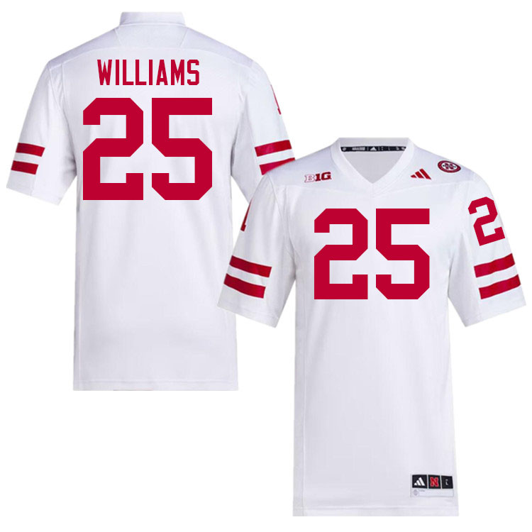 Men #25 Kenneth Williams Nebraska Cornhuskers College Football Jerseys Stitched Sale-White